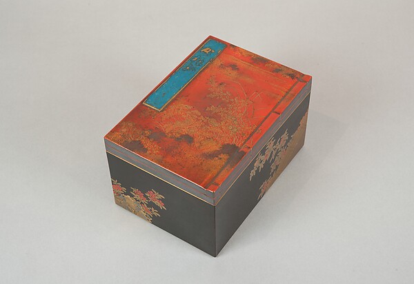 Incense Box with Design of Camellia, Autumn Grasses, and Tree