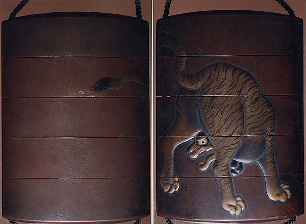 Case (Inrō) with Design of Tiger Seen from Behind