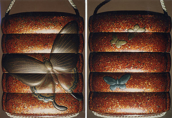 Case (Inrō) with Design of Butterflies