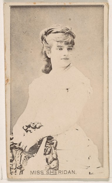 Miss Sheridan, from the Actresses series (N245) issued by Kinney Brothers to promote Sweet Caporal Cigarettes