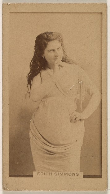 Edith Simmons, from the Actresses series (N245) issued by Kinney Brothers to promote Sweet Caporal Cigarettes