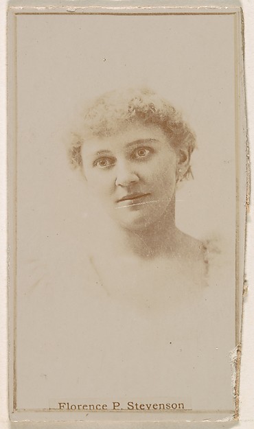 Florence P. Stevenson, from the Actresses series (N245) issued by Kinney Brothers to promote Sweet Caporal Cigarettes