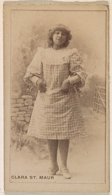 Clara St. Maur, from the Actresses series (N245) issued by Kinney Brothers to promote Sweet Caporal Cigarettes