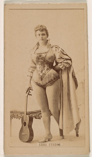 Cora Strong, from the Actresses series (N245) issued by Kinney Brothers to promote Sweet Caporal Cigarettes