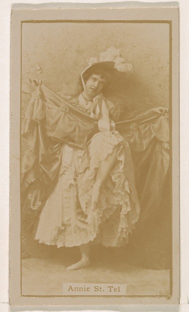 Annie St. Tel, from the Actresses series (N245) issued by Kinney Brothers to promote Sweet Caporal Cigarettes