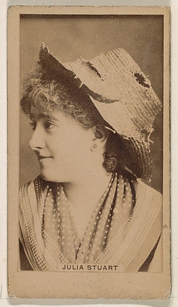 Julia Stuart, from the Actresses series (N245) issued by Kinney Brothers to promote Sweet Caporal Cigarettes