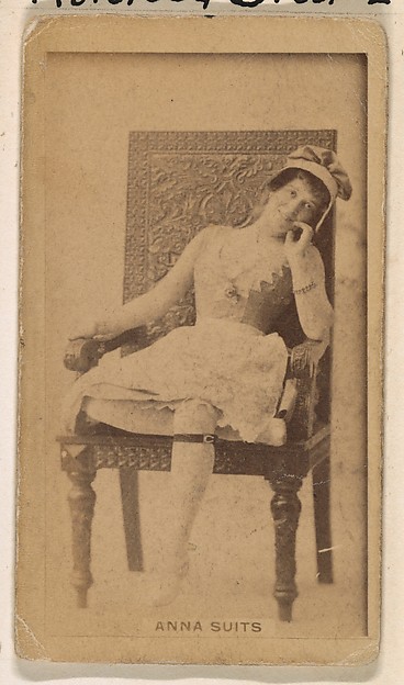 Anna Suits, from the Actresses series (N245) issued by Kinney Brothers to promote Sweet Caporal Cigarettes