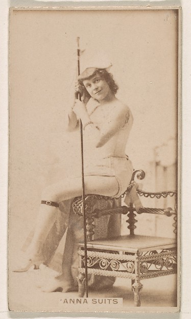 Anna Suits, from the Actresses series (N245) issued by Kinney Brothers to promote Sweet Caporal Cigarettes