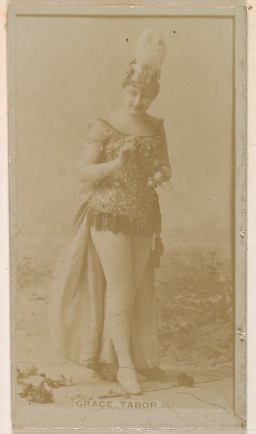 Grace Tabor, from the Actresses series (N245) issued by Kinney Brothers to promote Sweet Caporal Cigarettes