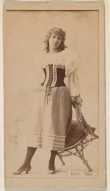 Alice Tack, from the Actresses series (N245) issued by Kinney Brothers to promote Sweet Caporal Cigarettes
