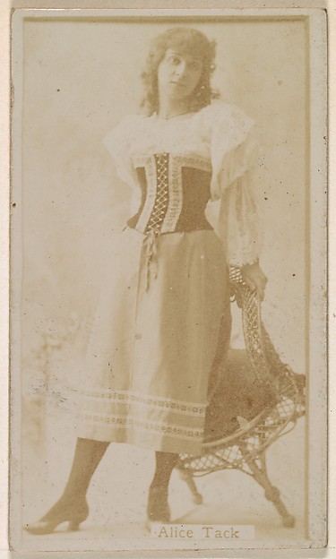 Alice Tack, from the Actresses series (N245) issued by Kinney Brothers to promote Sweet Caporal Cigarettes
