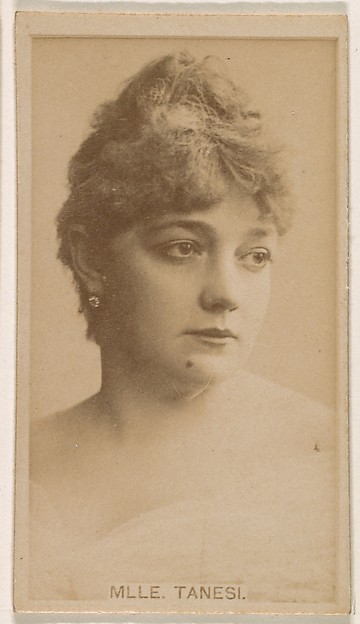 Mlle. Tanesi, from the Actresses series (N245) issued by Kinney Brothers to promote Sweet Caporal Cigarettes