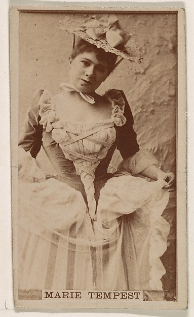Marie Tempest, from the Actresses series (N245) issued by Kinney Brothers to promote Sweet Caporal Cigarettes