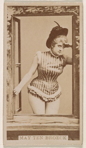May Ten Broeck, from the Actresses series (N245) issued by Kinney Brothers to promote Sweet Caporal Cigarettes