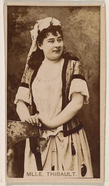 Mlle. Lena Thibaut, from the Actresses series (N245) issued by Kinney Brothers to promote Sweet Caporal Cigarettes