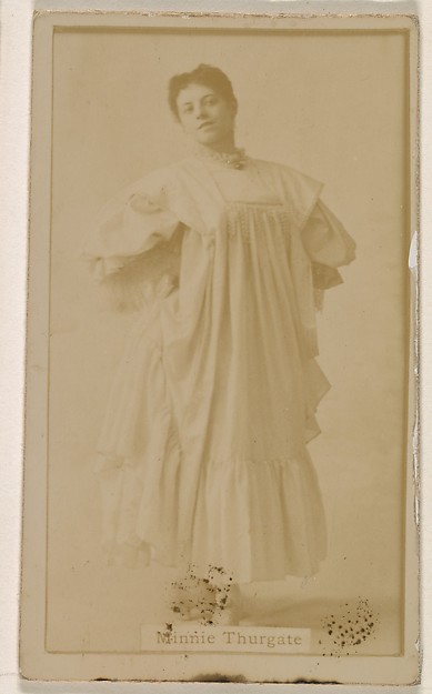 Minnie Thurgate, from the Actresses series (N245) issued by Kinney Brothers to promote Sweet Caporal Cigarettes
