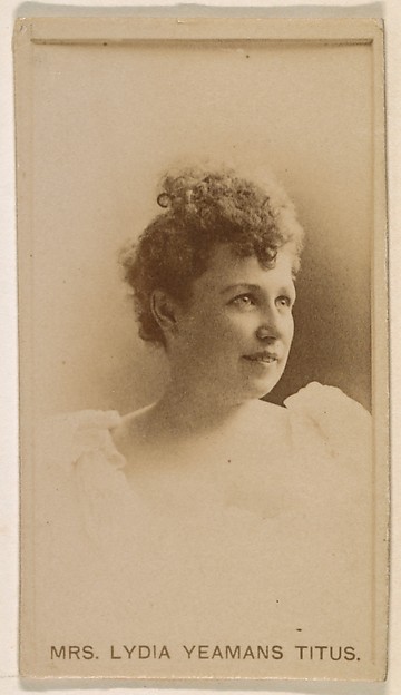 Mrs. Lydia Yeamans Titus, from the Actresses series (N245) issued by Kinney Brothers to promote Sweet Caporal Cigarettes