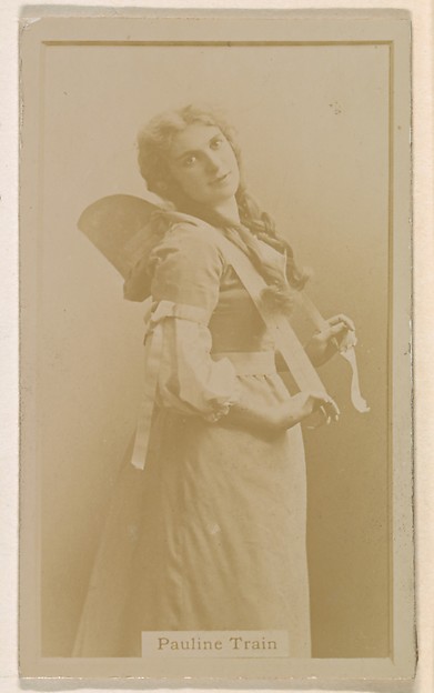 Pauline Train, from the Actresses series (N245) issued by Kinney Brothers to promote Sweet Caporal Cigarettes