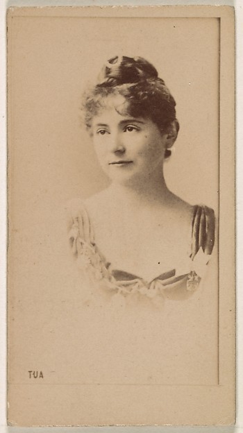 Miss Tua, from the Actresses series (N245) issued by Kinney Brothers to promote Sweet Caporal Cigarettes
