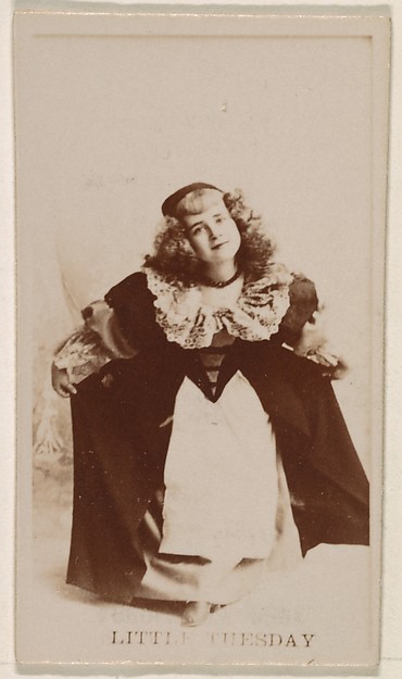 Little Tuesday, from the Actresses series (N245) issued by Kinney Brothers to promote Sweet Caporal Cigarettes