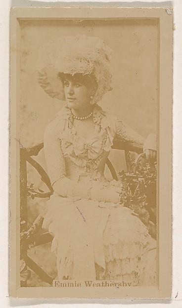 Emmie Weathersby, from the Actresses series (N245) issued by Kinney Brothers to promote Sweet Caporal Cigarettes