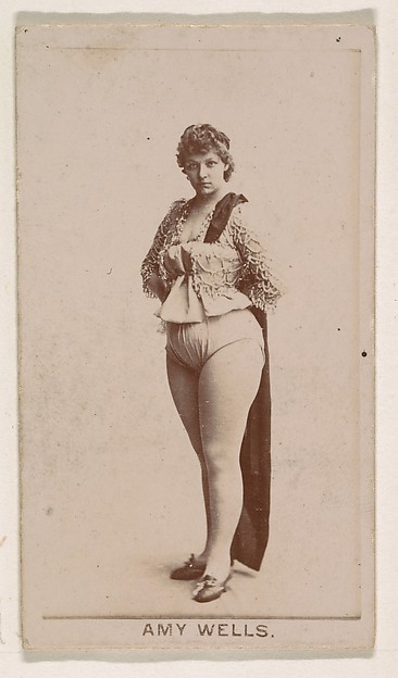 Amy Wells, from the Actresses series (N245) issued by Kinney Brothers to promote Sweet Caporal Cigarettes