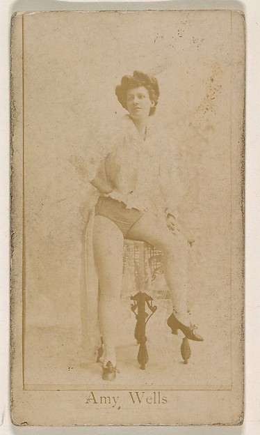 Amy Wells, from the Actresses series (N245) issued by Kinney Brothers to promote Sweet Caporal Cigarettes