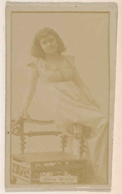 Olive White, from the Actresses series (N245) issued by Kinney Brothers to promote Sweet Caporal Cigarettes