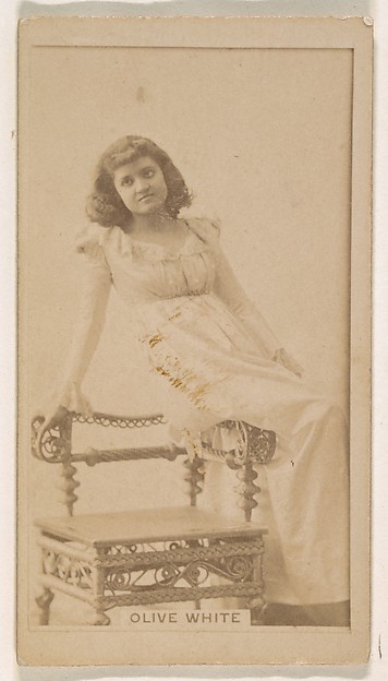 Olive White, from the Actresses series (N245) issued by Kinney Brothers to promote Sweet Caporal Cigarettes