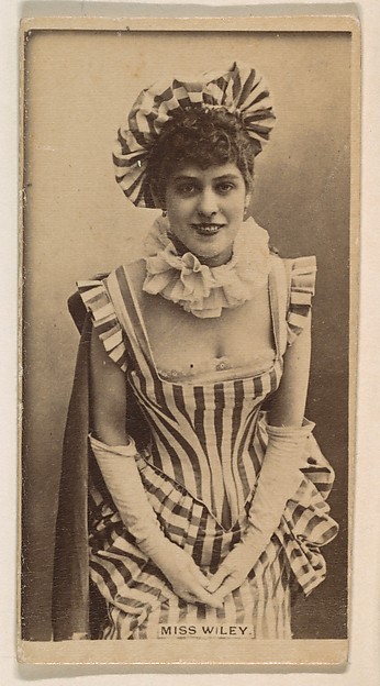 Miss Wiley, from the Actresses series (N245) issued by Kinney Brothers to promote Sweet Caporal Cigarettes
