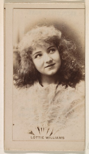 Lottie Williams, from the Actresses series (N245) issued by Kinney Brothers to promote Sweet Caporal Cigarettes