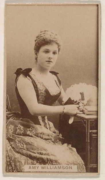 Amy Williamson, from the Actresses series (N245) issued by Kinney Brothers to promote Sweet Caporal Cigarettes