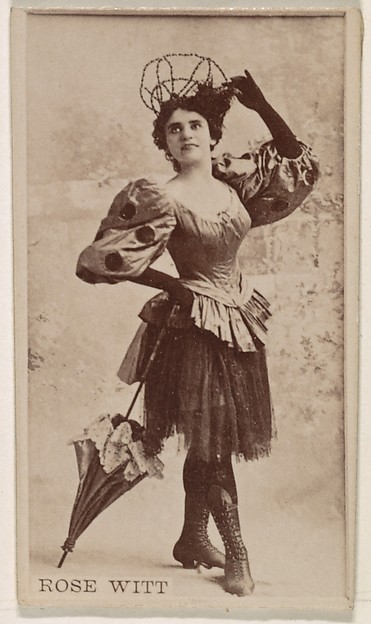 Rose Witt, from the Actresses series (N245) issued by Kinney Brothers to promote Sweet Caporal Cigarettes