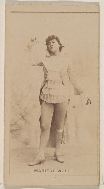 Mariede Wolf, from the Actresses series (N245) issued by Kinney Brothers to promote Sweet Caporal Cigarettes