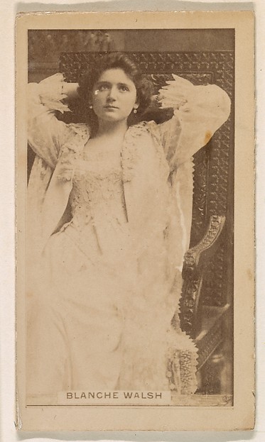 Blanche Walsh, from the Actresses series (N245) issued by Kinney Brothers to promote Sweet Caporal Cigarettes