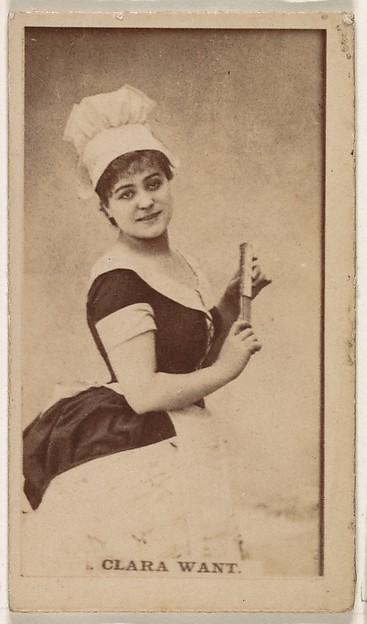 Clara Want, from the Actresses series (N245) issued by Kinney Brothers to promote Sweet Caporal Cigarettes