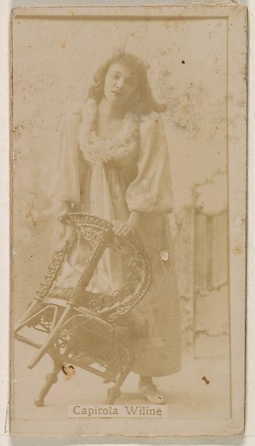 Capitola Wiline, from the Actresses series (N245) issued by Kinney Brothers to promote Sweet Caporal Cigarettes