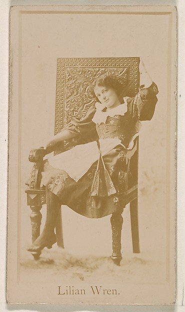 Lilian Wren, from the Actresses series (N245) issued by Kinney Brothers to promote Sweet Caporal Cigarettes