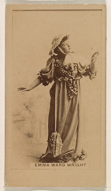 Emma Ward Wright, from the Actresses series (N245) issued by Kinney Brothers to promote Sweet Caporal Cigarettes