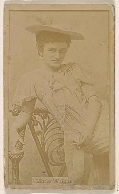 Marie Wright, from the Actresses series (N245) issued by Kinney Brothers to promote Sweet Caporal Cigarettes