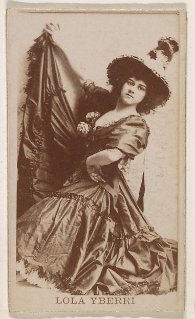 Lola Yberri, from the Actresses series (N245) issued by Kinney Brothers to promote Sweet Caporal Cigarettes