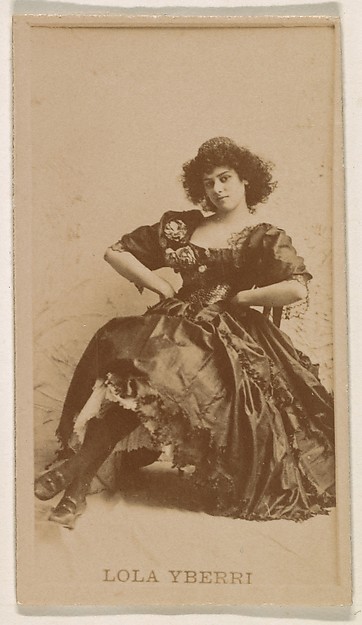 Lola Yberri, from the Actresses series (N245) issued by Kinney Brothers to promote Sweet Caporal Cigarettes