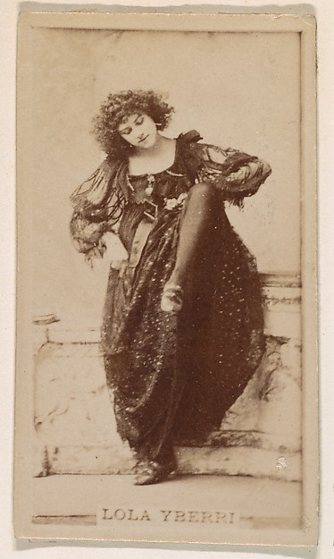 Lola Yberri, from the Actresses series (N245) issued by Kinney Brothers to promote Sweet Caporal Cigarettes