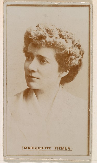 Marguerite Ziemer, from the Actresses series (N245) issued by Kinney Brothers to promote Sweet Caporal Cigarettes