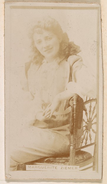 Marguerite Ziemer, from the Actresses series (N245) issued by Kinney Brothers to promote Sweet Caporal Cigarettes