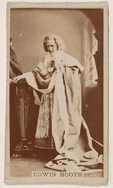 Edwin Booth, from the Actresses series (N245) issued by Kinney Brothers to promote Sweet Caporal Cigarettes