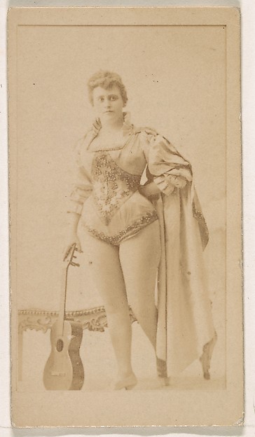 Actress with guitar, from the Actresses series (N245) issued by Kinney Brothers to promote Sweet Caporal Cigarettes