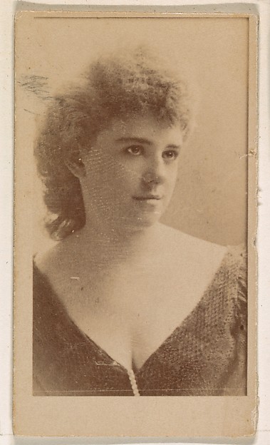 Actress with curly hair, from the Actresses series (N245) issued by Kinney Brothers to promote Sweet Caporal Cigarettes