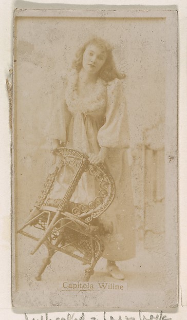 Capitola Wiline, from the Actresses series (N245) issued by Kinney Brothers to promote Sweet Caporal Cigarettes