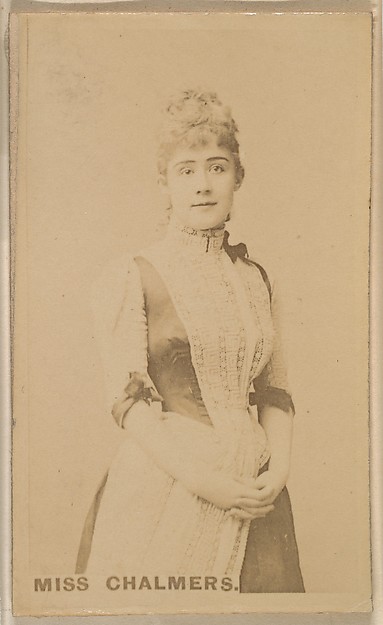Miss Chalmers, from the Actresses series (N246), Type 1, issued by Kinney Brothers to promote Sporting Extra Cigarettes